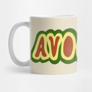 avocado text Mug